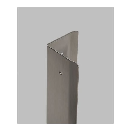 Western Fabricating Llc Western Fabricating 90 Degree SS Corner Guard, 16 Ga, Drilled Holes, Rd Corners, 48"Lx3-1/2"Wx3-1/2"H 35354816_90-degree_round-corner_holes_w